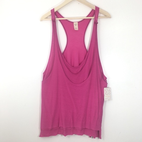 Free People Karmen Tank Top Pink Large boho - Picture 7 of 7